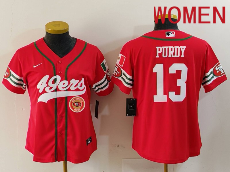 Women San Francisco 49ers 13 Purdy Red Mexican Joint Name 2024 Nike Limited NFL Jersey style 3